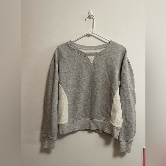 Alternative Apparel Tops - Alternative Apparel - Women’s Gray Heathered Crochet Accent Sweatshirt - Size M